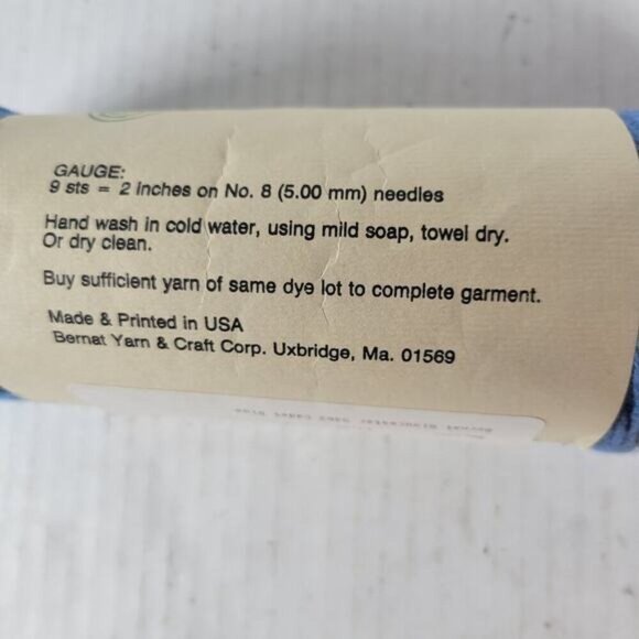 2 Skeins Vintage Bernat Gloucester 100% Cotton Aran Weight Yarn - Picture 3 of 3